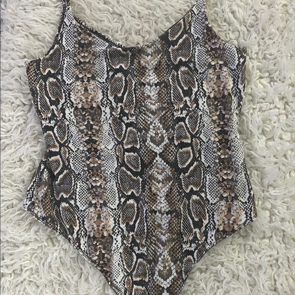 Snake print bodysuit